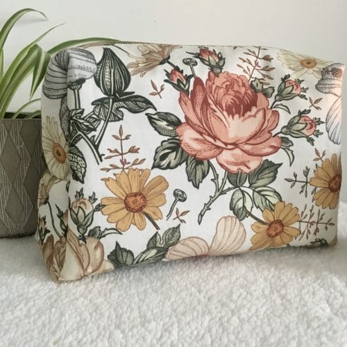 Trousse de toilette fleurie Opale