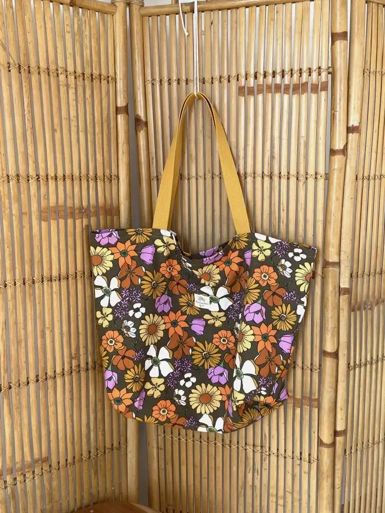 Sac cabas fleuri rétro – Image 4