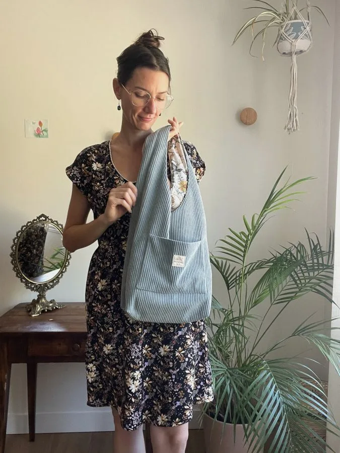 Sac hobo velours personnalisable – Image 6