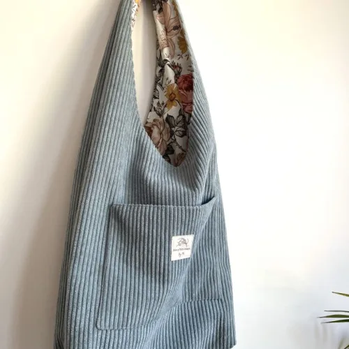 Sac hobo velours personnalisable