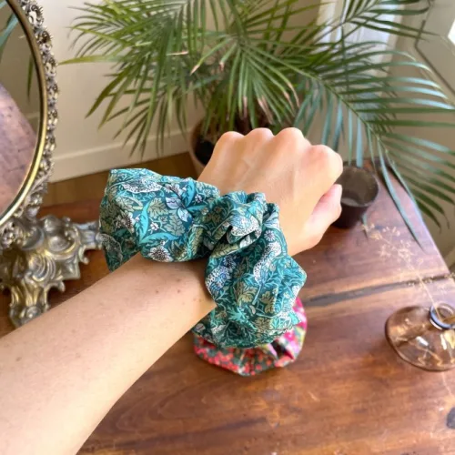 Chouchou Liberty Strawberry vert metallic