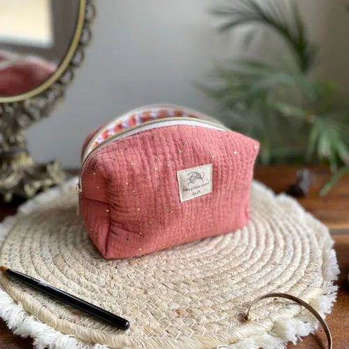 Trousse beauté double gaze