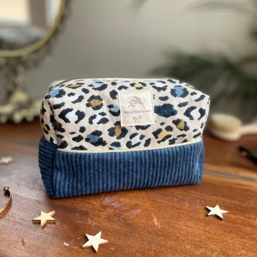 Trousse beauté léopard et velours