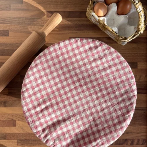 Charlotte couvre-plat Vichy rose