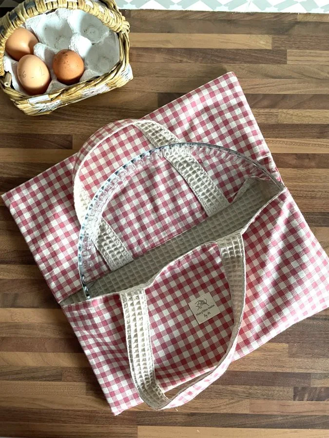 Sac à tarte Vichy rose – Image 5