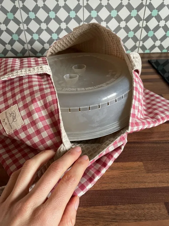 Sac à tarte Vichy rose – Image 4