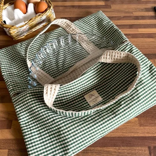 Sac à tarte mini Vichy vert