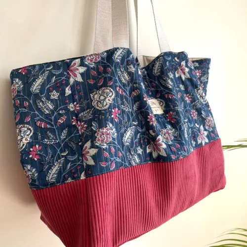 Sac de plage bleu indien