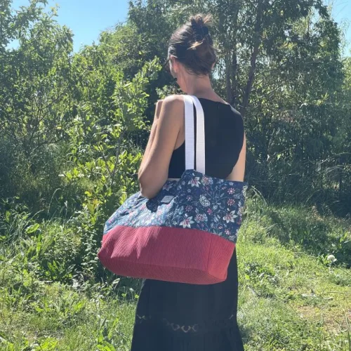 Sac de plage bleu indien