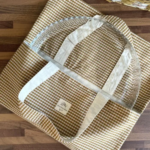 Sac à tarte mini vichy ocre