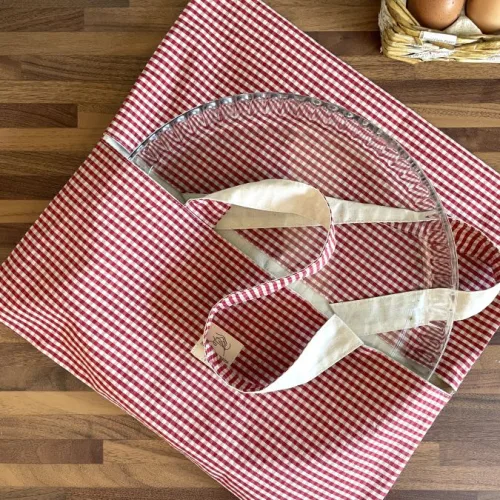 Sac à tarte mini vichy rouge