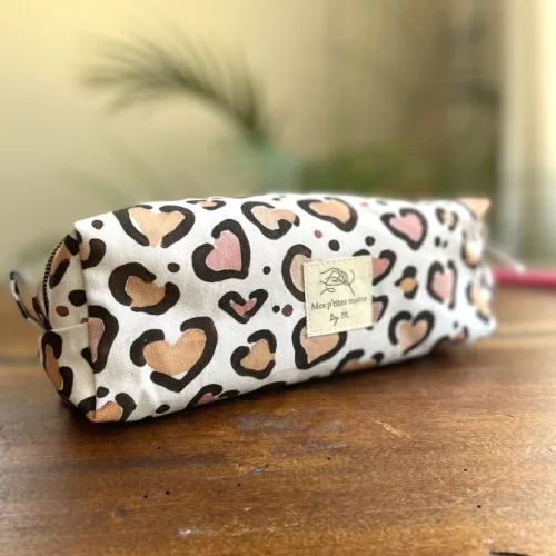 Trousse d’école coeurs léopard