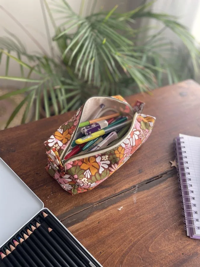 Trousse d'école fleurie tropicale – Image 3