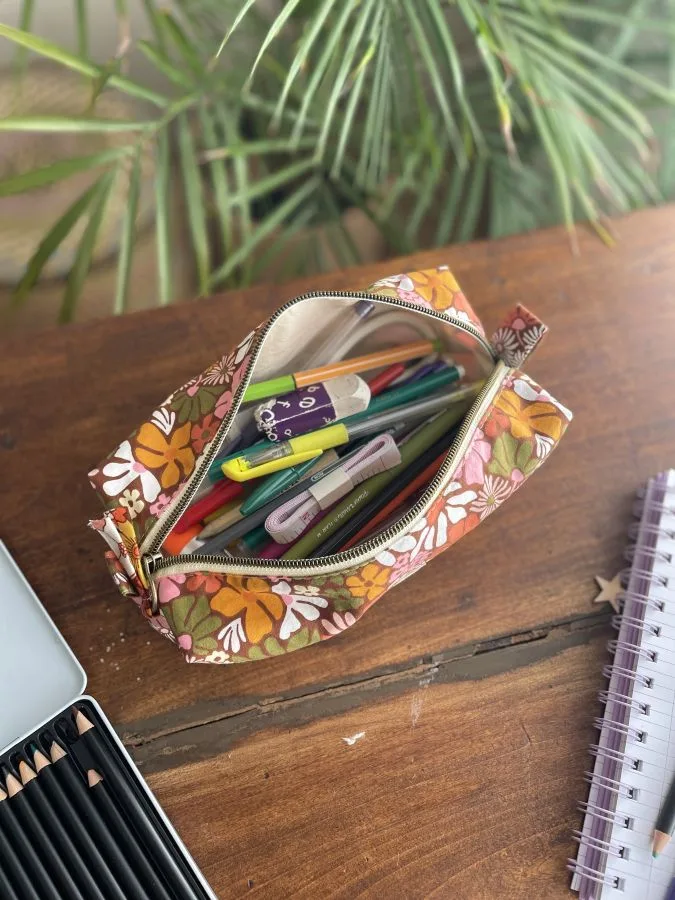 Trousse d'école fleurie tropicale – Image 4