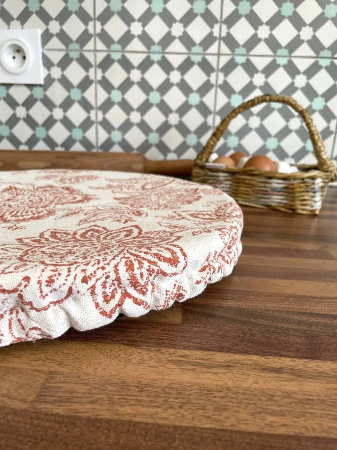 Charlotte coton couvre-plat aspect lin fleuri – Image 3