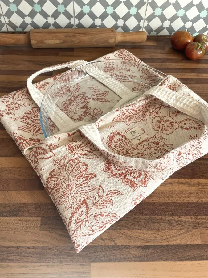 Sac à tarte coton tissé fleuri – Image 6