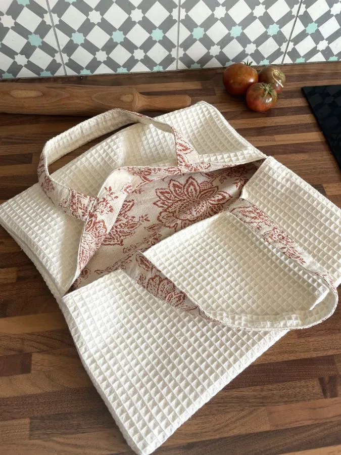 Sac à tarte coton tissé fleuri – Image 7