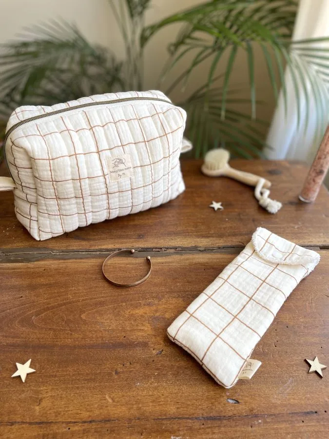 Trousse de toilette grands carreaux – Image 2