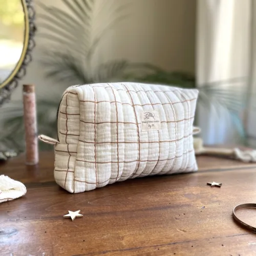 Trousse de toilette grands carreaux