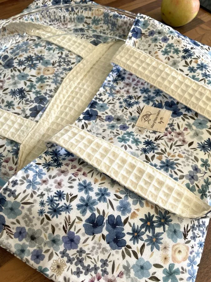 Sac à tarte Romane fleurs bleues – Image 2