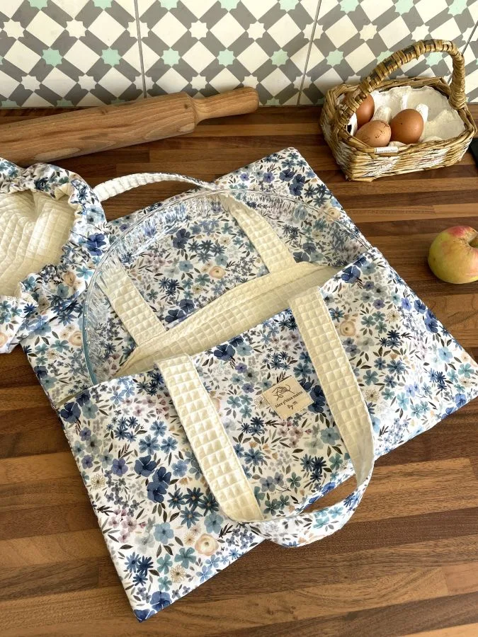 Sac à tarte Romane fleurs bleues – Image 4